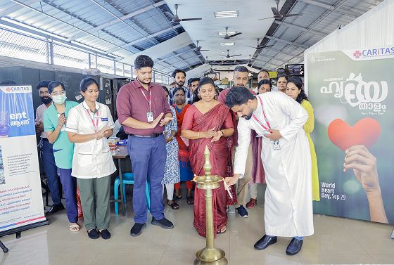 ​World Heart Day 2025: Caritas Hospital Hosts Cardiac Screening for Kottayam Municipality Staff